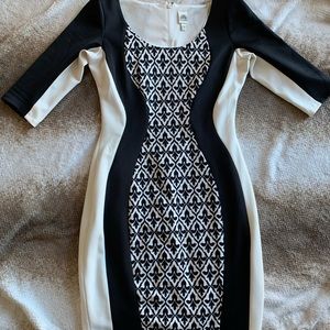 🖤🤍 Sangria Black and White Bodycon🤍🖤